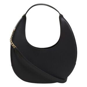 AMERAI Made In Italy Leather Oval Ruga Crossbody With Detachable Chain Strap